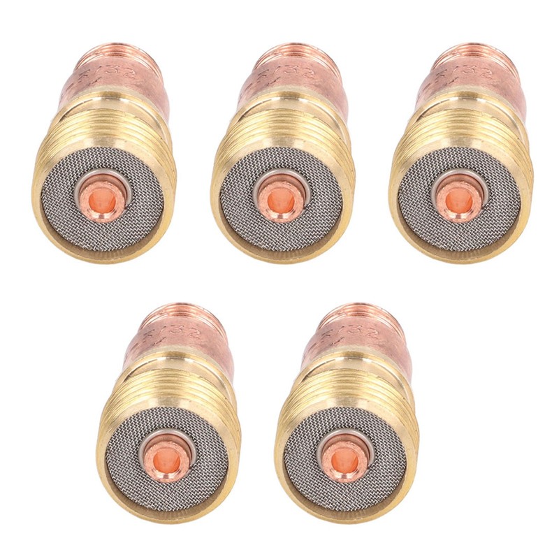 5Pcs 3/32in Gas Lens Collet Body Metal Welding Connector Replacement