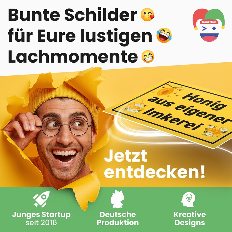 DankeDir! Honig aus eigene Bekerei – 30 x 20 cm