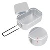 Aluminum Lunch Box Folding Handle Portable Stainless Steel Light Weight