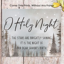 Christmas Decoration, Holy Night Wall Decor, Christmas Wall Art, Christmas Mantel Decor, Farmhouse Christmas, Christmas Night Decor, Holy Night Sign, Rustic Christmas Sign Quality Print