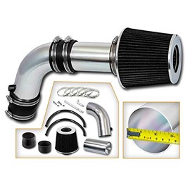 Rtunes Racing Short Ram Air Intake Kit + Filter Combo BLACK Compatible For 03-06 Accord 2.4L Non-MAF/ 04-07 TSX 2.4L Non-MAF