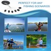 LadFath 720pcs Fishing Rubber Bobber Stoppers, 6 in 1 Bobber