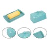 Blue Ceramic Butter Dish with Lid & Handle – Large