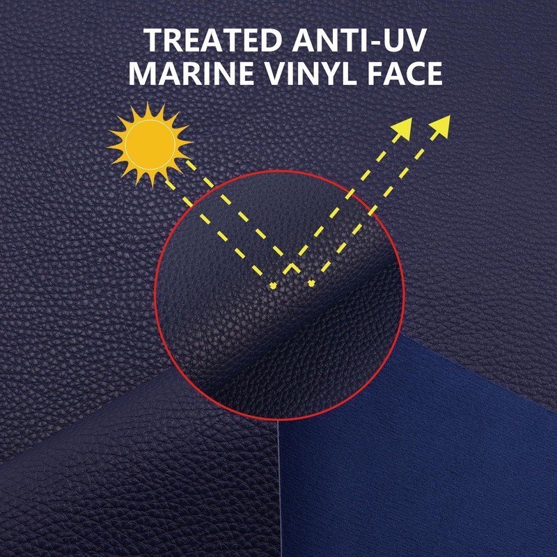 1.6mm Thick Vinyl Marine Fabric,Heavy Duty Faux Leather Fabric,Soft,Waterproof,Durable Synthetic