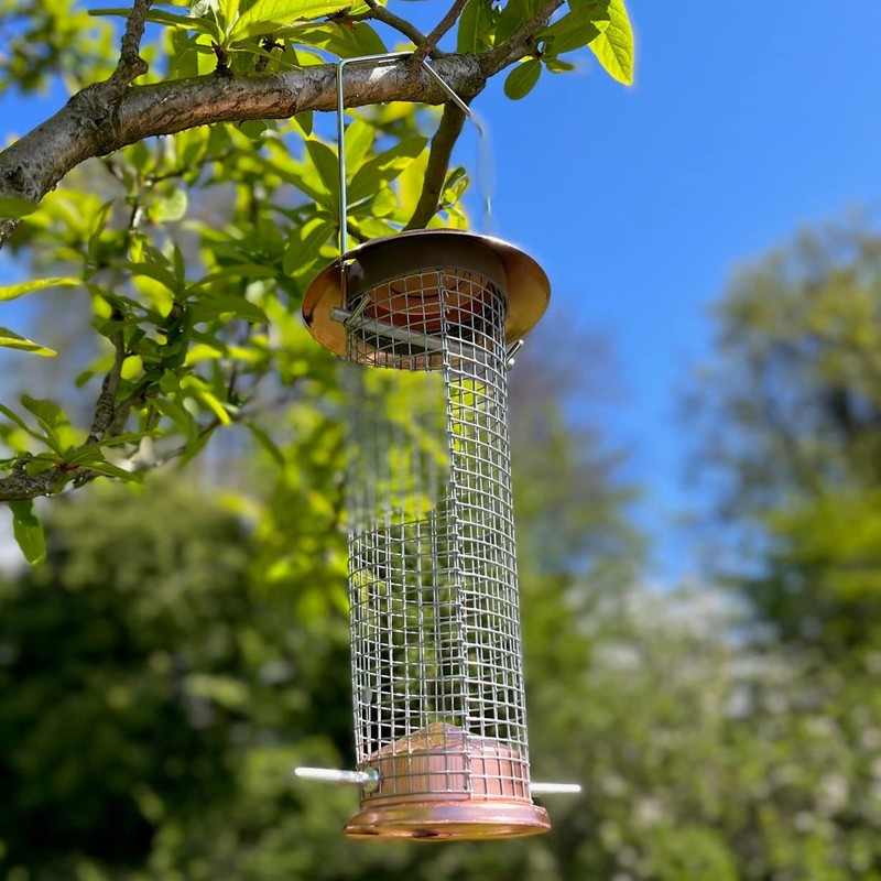 Copper Style Hanging Wild Bird Nut Feeder