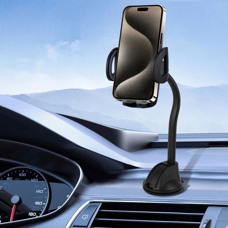360° Rotating Car Mount Windshield Phone Holder for iPhone Android