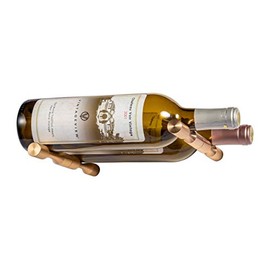 VintageView Vino Pins â Metal Wall Mounted Wine Bottle Rack for Wood Surfaces - Stylish Modern Wine Storage with Label Forward (Golden Bronze, 2 Bottles)