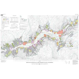 Historic Pictoric Map : Rock-Fall Potential in The Yosemite Valley, California, 1999 Cartography Wall Art : 36in x 24in