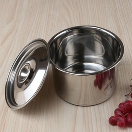 12cm Stockpot, Stew Pot Simple Stainless Steel with Lid for Beating Eggs, Stainless Steel Stew Pot, Easy to Clean (12cm)