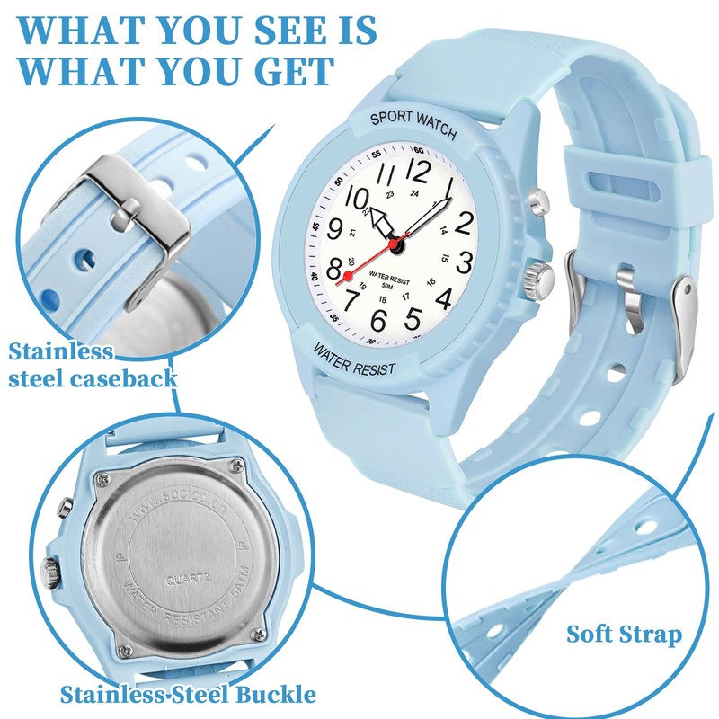 PROKING Waterproof Nurse Watch for Medical Professionals,Women Men, 24 Hour