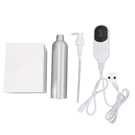 Electric Warmer Oil Dispenser Constant Temperature Control Essential Oil Heater with Aluminum Bottle for Aromatherapy Herbal 100‑240V EU Plug White(ABS)