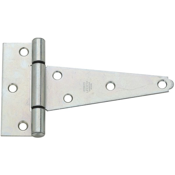 National Hardware N129-080 V286 Extra Heavy T Hinges in Zinc plated, 2 pack,5 Inch
