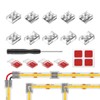 SEZO 10Pcs 2PIN 8mm LED Connectors Kit Transparent Solderless Strip
