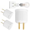 Pispoer Socket Conversion Outlet Adapter for E26, Plug with Socket,