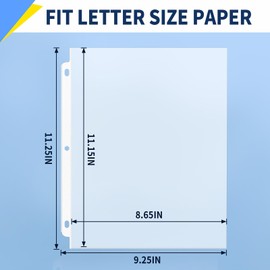 SUNEE Sheet Protectors 600 Packs for 3 Ring Binder, PVC-Free Clear Page Protectors 8.5x11 Inches Plastic Sleeves for Paper, Documents, Photos, Top Loading Binder Sleeves Letter Size