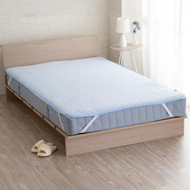 Bed Pad Single Blue 100 x 200cm Reversible Summer Cool Cool Washable Cool Bed Pad Sheet Bed Pad