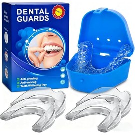 Grinding Splint for Night, Used for Reduces Tooth Splint Grinding, Protects Enamel, Effective Snoring Stop, Malleable Tooth Splint Against Bruxism, Reusable, Pack of 4, 2 Sizes