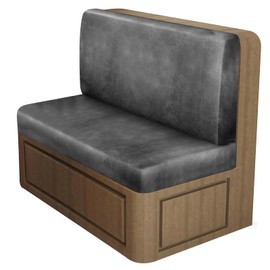 Leather Look RV Dinette Cushion Covers, Stretch Camper Cushion Slipcovers for Travel Trailer Couch RV Booth Seat, Replacement Camper Sofa Chair Protector (1 Backrest Cover & 1 Bench Cover,Light Grey)