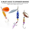 OROOTL Fishing Spinner Lure Bodies Kit, Brass Lure Bodies for