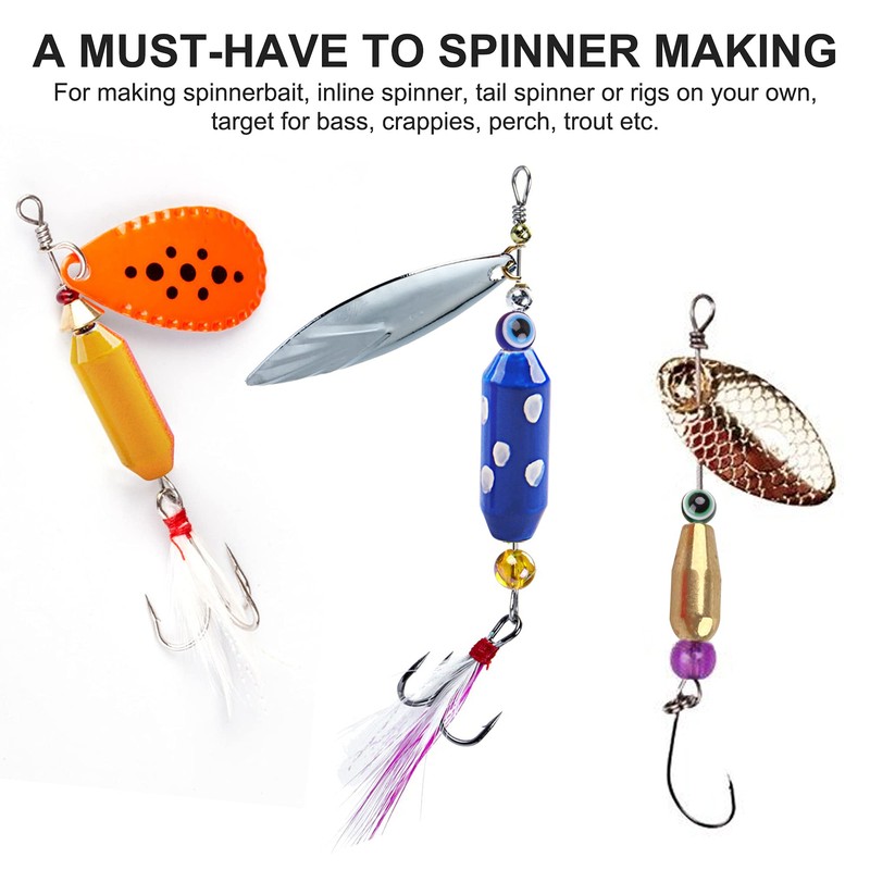 OROOTL Fishing Spinner Lure Bodies Kit, Brass Lure Bodies for
