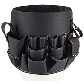 Tools Bucket Tool Organizer, Bucket Canvas Tool Holder and Organizer with 56 Pockets for Bucket Organization Bucket Type Hardware Tool Bucket Bag