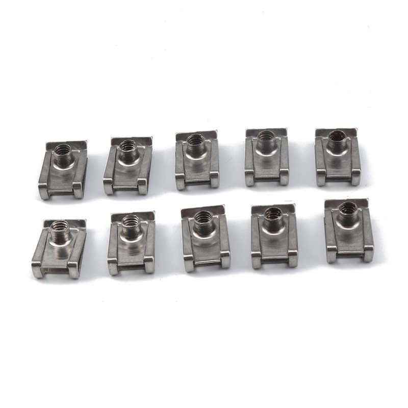 ULTECHNOVO 100pcs Motorcycle u Clip Nuts Manganese Steel Spire u