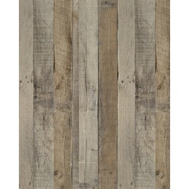 Reqfen Distressed Wood Wallpaper Peel and Stick Wallpaper 17.71” x 472.5” Faux Wood Plank Wallpaper Self Adhesive Reclaimed Wood Look Wallpaper Wall Decorative Vinyl Film Shelf Cover Thicker
