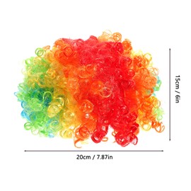 PMELCXD Funny Clown Curly Afro Wigs, Short Afro Kinky Curly Hair Wigs for Heat Resistant Wigs Soft Natural Looking Premium Synthetic Hair Wigs （colorful ）