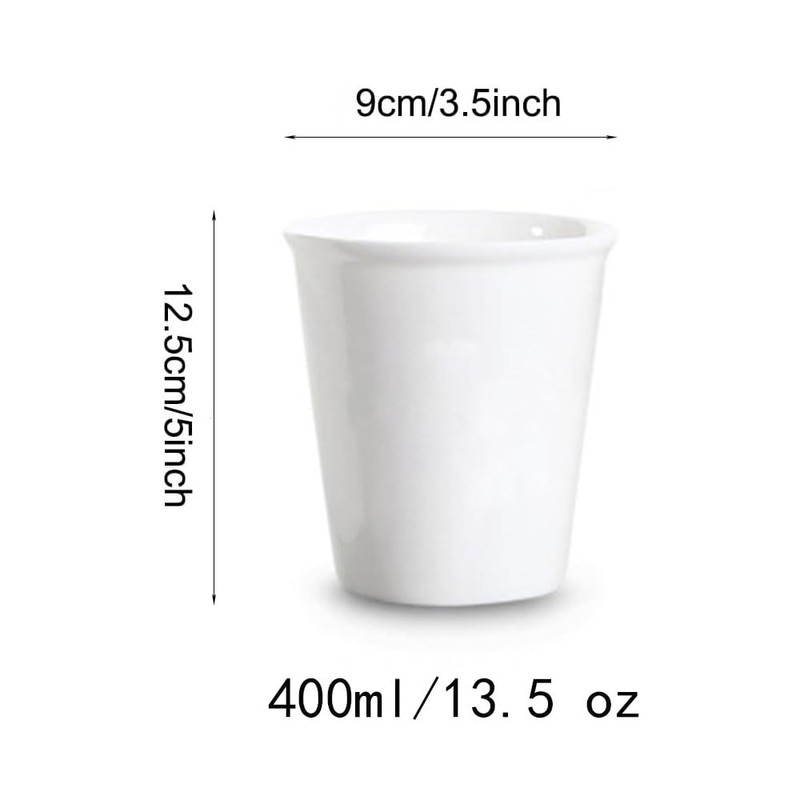 RabyLeo Paper Cup Design Ceramic Mug Eco-Friendly Reusable Cup, Minimalist