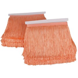 Fringe Trim Lace Polyerter Fibre Tassel 6 inch（″） Wide 10 Yards Long for Clothes Accessories and Latin Wedding Dress and DIY Lamp Shade Decoration Black White Red Gold Blue Pink Grey (Peach Beige)