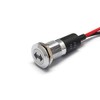 Alpinetech PL12MS 12mm 1/2" 12V LED Metal Signal Indicator Pilot