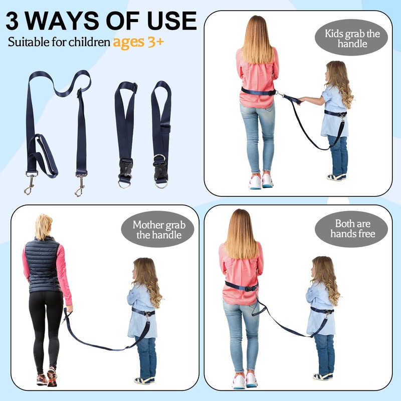 Secure Waist Leash Harness for Big Kids with Adjustable Tether