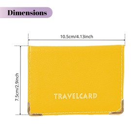 Travel Card Bus Pass Holder Credit Card ID Card Wallet Cover Case Holder for Men & Women Mustard Color Card Cases & Money Organisers Oyster Card Holder Wallet Cover Case Unisex Soft Leather