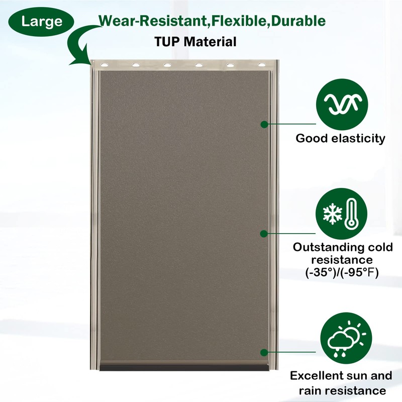 Large Dog Door Replacement Flap, Compatible with PetSafe Freedom Pet