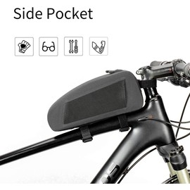 ROCKBROS Bicycle Frame Bag Waterproof Bicycle Triangle Bag Front Frame Top Tube Bag Cycle Pouch Bag Cycling Pouch Pack Bike Triangle Pannier 1.6 L/1L