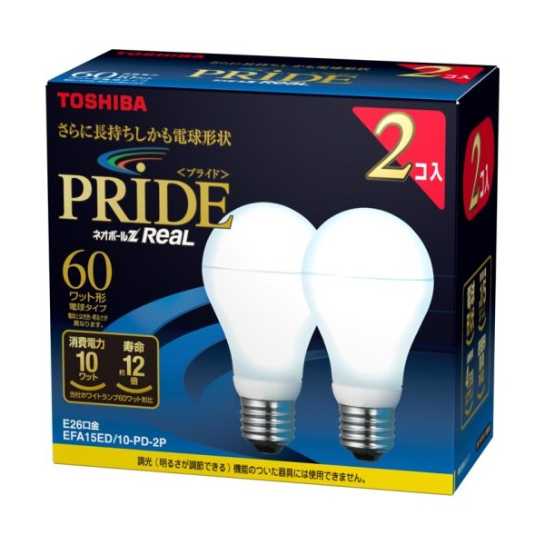 Toshiba Neo Ball Z Real Pride A Shape W Type Daylight Pack of 2 efa15ed/10 PD – 2P