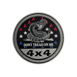 Don’t Tread On Me - Solid Stainless Steel Metal 4x4 Badge Designed for Any 4x4 Vehicle - Made in The USA by CUSTOM4X4BADGES