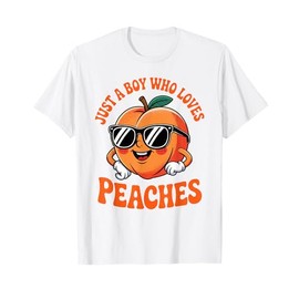 Just a Boy Who Loves Peaches Peach Teen Boys Toddler Kid T-Shirt