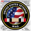 ProSticker 1127V (One) US Veteran Iraq Flag Decal Sticker (4")