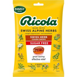 LiteZout Sugar Free Original Swiss Herb Cough Drops 45 ea.(2 Pack)
