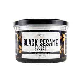 Mayde Black Sesame Paste Spread, Premium Ground Black Sesame Jam (8.8 oz, Black Sesame)