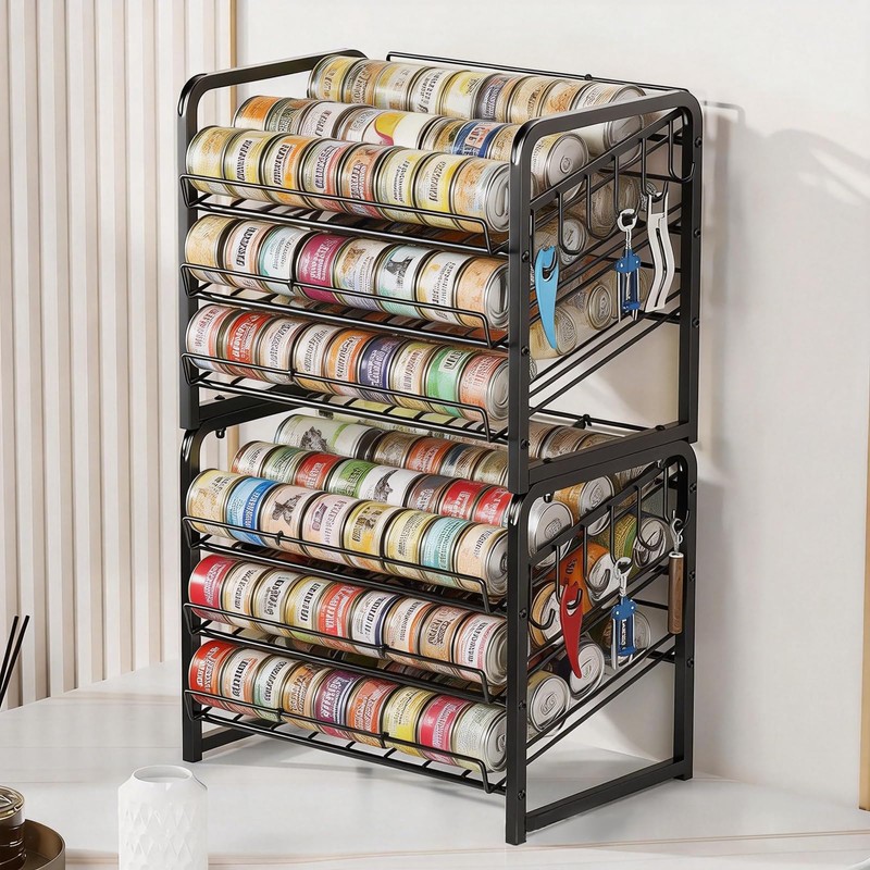 Iron Cat Food Container, Can Organizer for Pantry, Pet Food