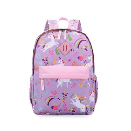 KK CRAFTS Preschool Backpack Kindergarten Little Kids Toddler Elementary School Backpacks for Boys and Girls with Chest Strap(15Inch, Purple Unicorn)