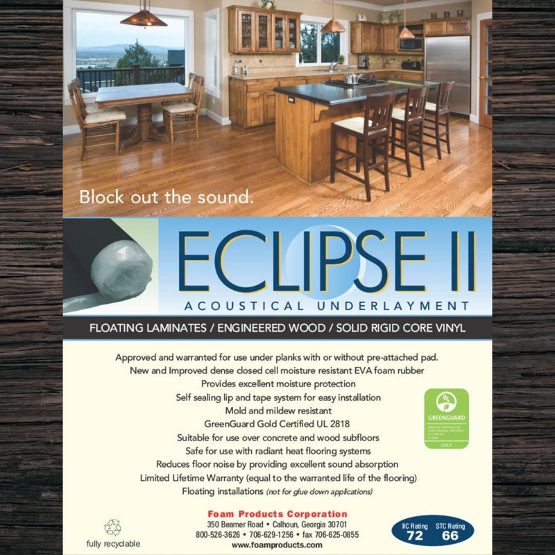 Eclipse II Acoustical Underlayment for Laminate Flooring, 100 sq ft