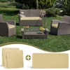 BRUXOLAY Outdoor Patio Furniture Cushion Covers, Waterproof Replacement Covers for