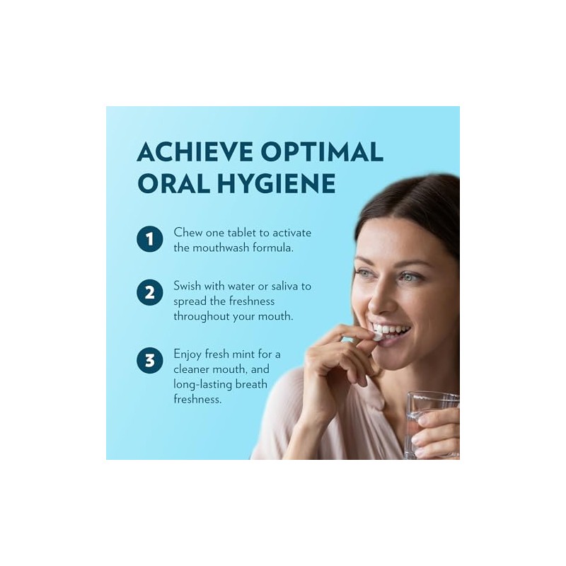 EcoFam Peppermint Mouthwash Tablets - Fresh Breath & Travel Friendly