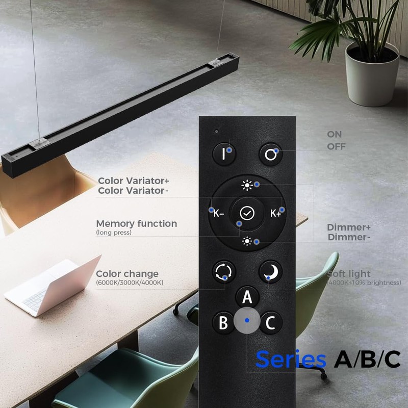 Barrina 4FT LED Linear Light 5568 Remote Series, 2nd-Generation, 45W