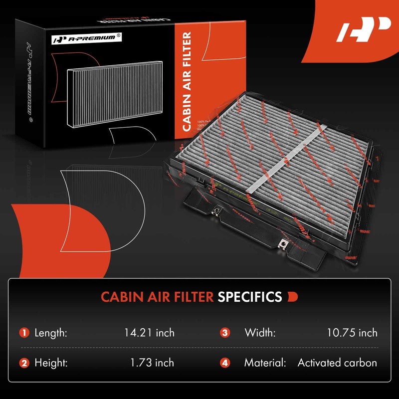 A-Premium - Filtro de aire para cabina debajo del capó