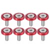 F FIERCE CYCLE 8pcs Car Motorcycle Red M6 Release Fastener
