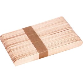 Vanity UK Waxing Sticks Spatulas 100 Pcs Disposable Wooden Waxing Spatulas Suitable for Warm and Hot Waxes Wax Applicator Sticks for Body Hair Removal Flat Round End